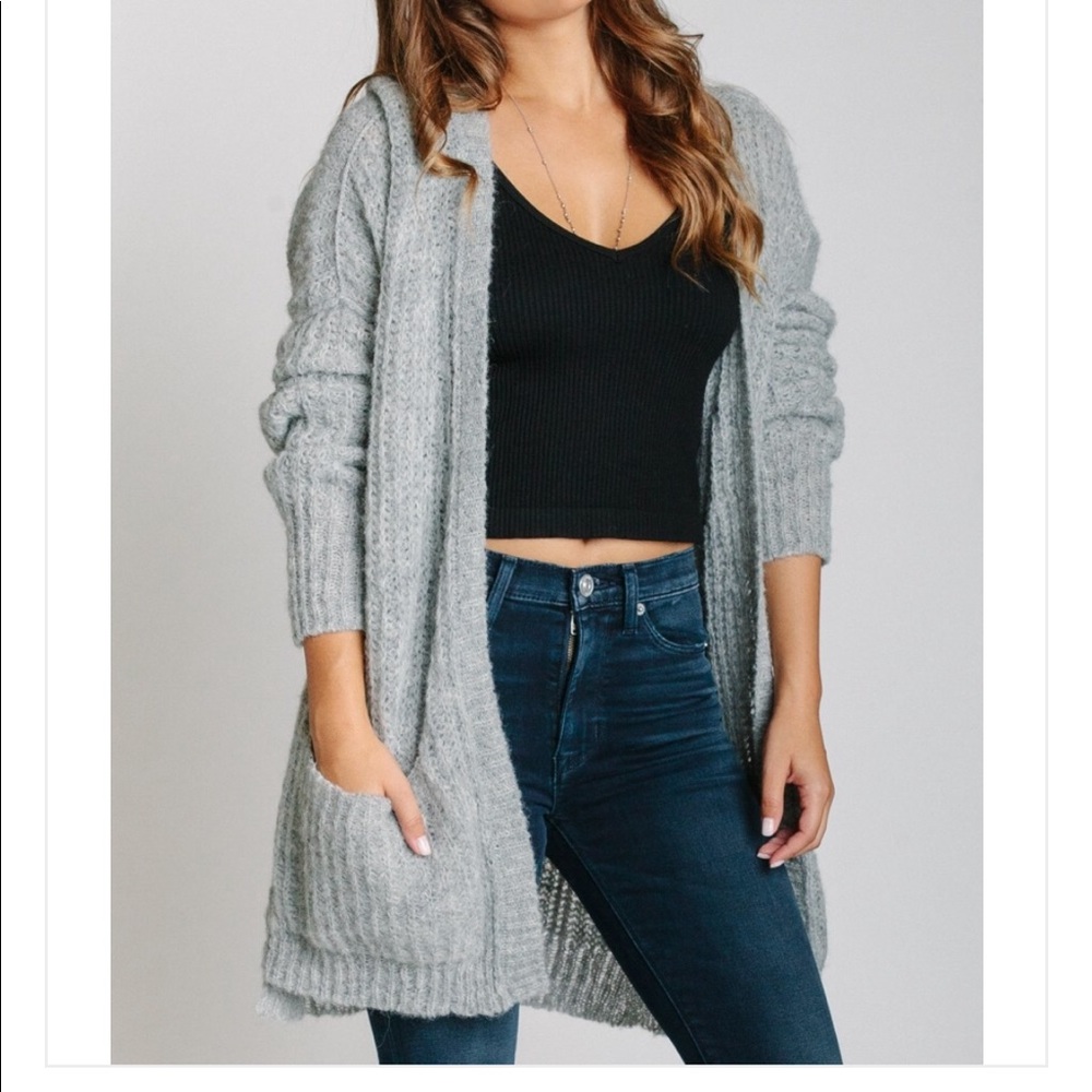 Free People weekend getaway Cardi in Grey